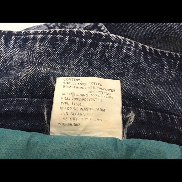 Jean Acid Wash Puff Sleeve Jean Bomber Jacket - Picture 5 of 5